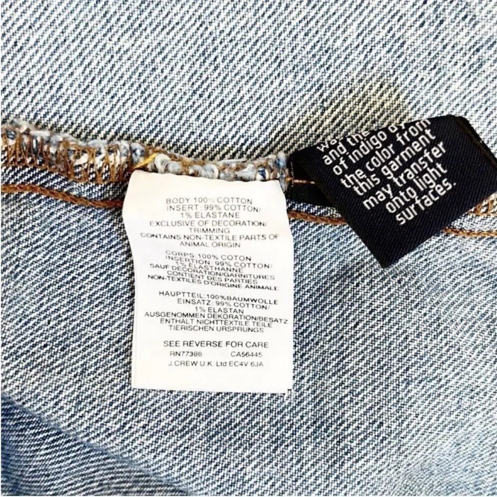 Madewell Rigid Denim A-Line Mini Skirt Pieced Edition